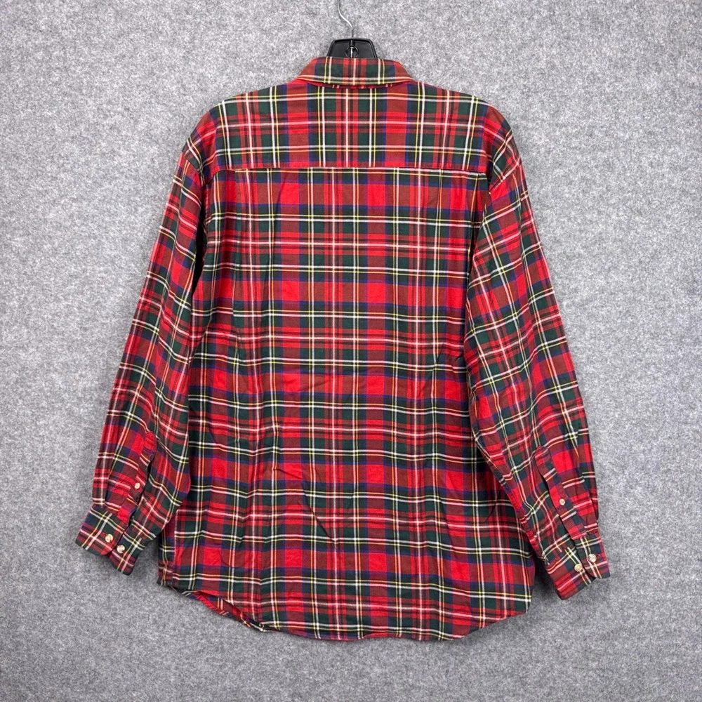 Banana Republic Vintage Safari & Travel Co Mens Red Tartan Plaid Cotton Shirt M